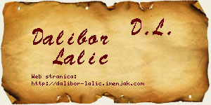 Dalibor Lalić vizit kartica